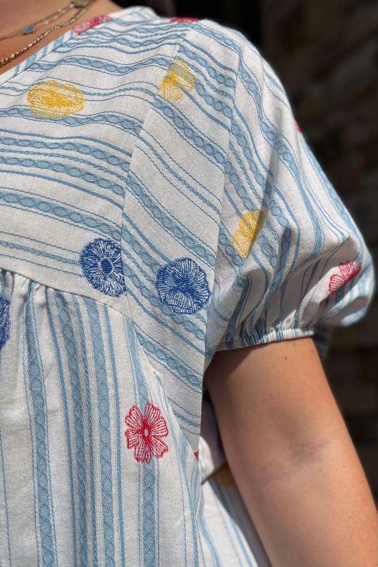 Made in Italy Haydn Smock Tunic Blue